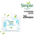 Simple Water Boost Hydrating Cleansing Wipes 25pc