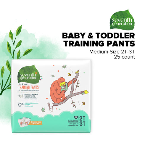 Seventh Generation Baby & Toddler Training Pants, Medium Size 2T-3T, 25 count