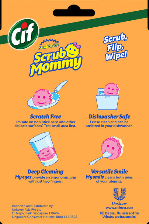 Cif Scrub Mommy Kitchen Sponge, Original Pink Sponge