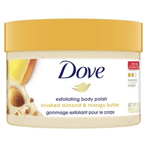Dove Body Polish Crushed Almond & Mango Butter Moderate Exfoliating Body Scrub 298g