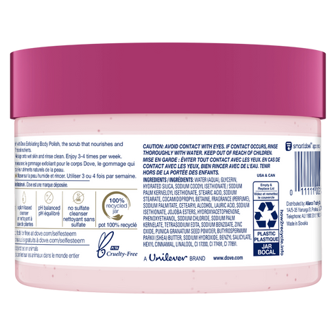 Dove Body Polish Pomegranate Seeds & Shea Butter Moderate Exfoliating Body Scrub 298g