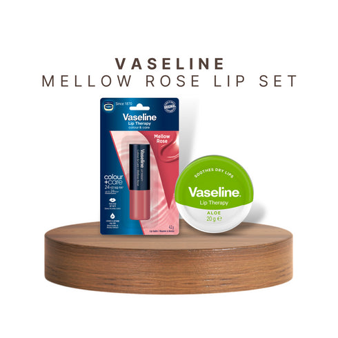 Vaseline Mellow Rose + Aloe Lip Set