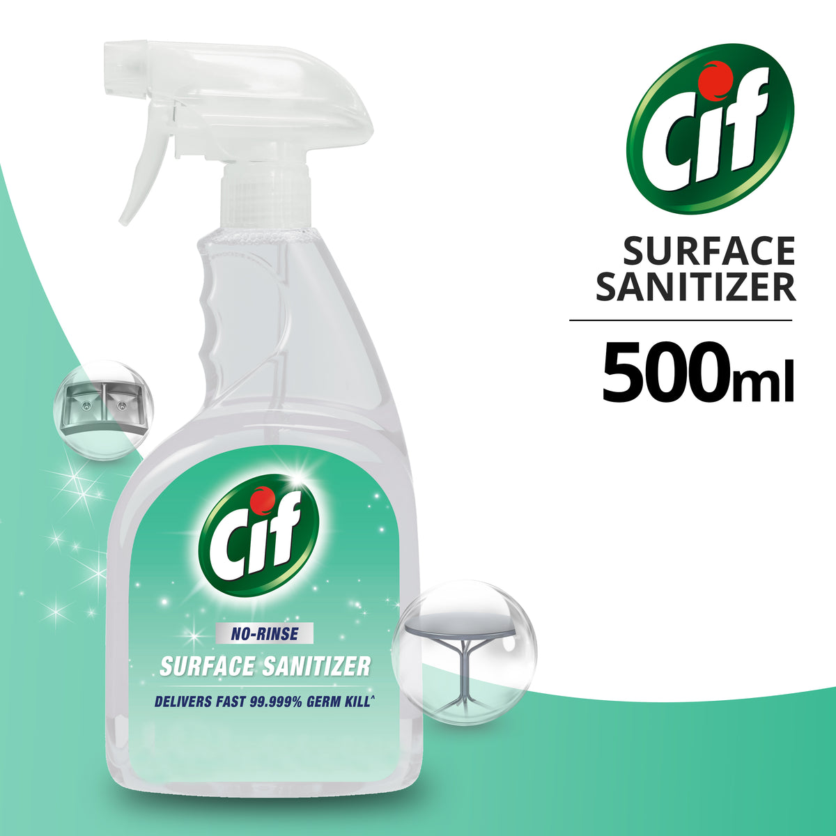 Cif Professional NoRinse Sanitizer 500ml The Good Cart SG